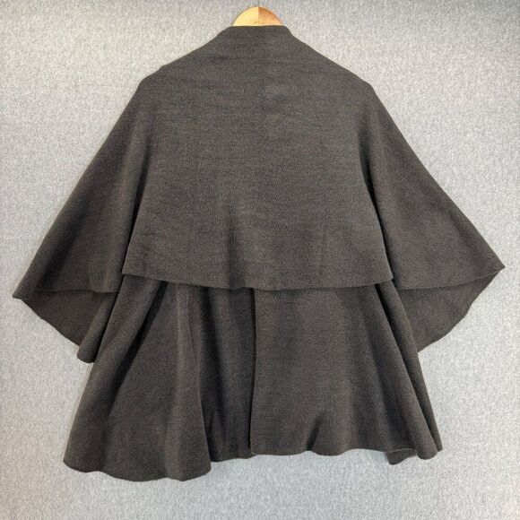 Anthropologie MOTH One‎ Size Charcoal Gray Drape Neck Sleeveless Vest Sweater - Picture 9 of 12